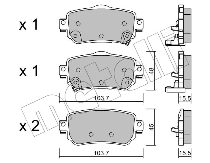 Metelli 2210110 Brake Pad Set, disc brake 2210110
