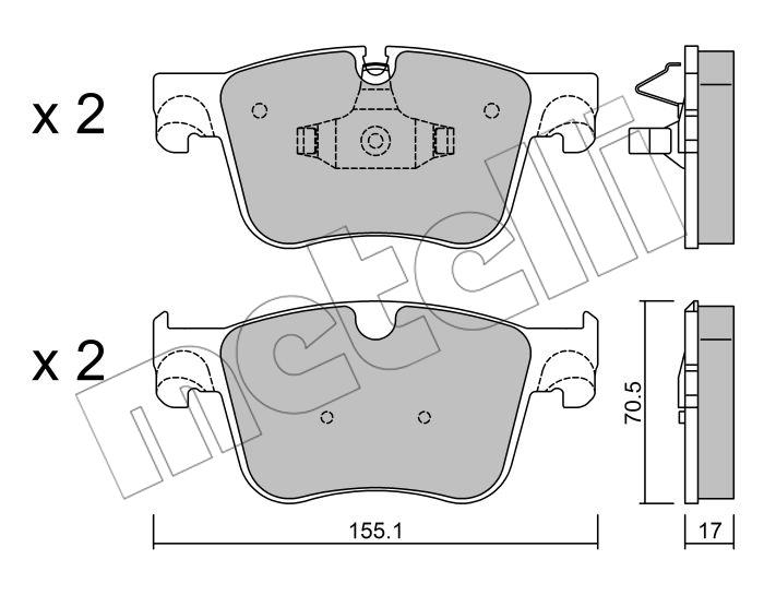 Metelli 2209850 Brake Pad Set, disc brake 2209850