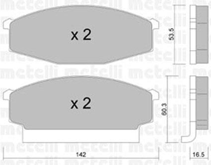 Metelli 2204960 Brake Pad Set, disc brake 2204960