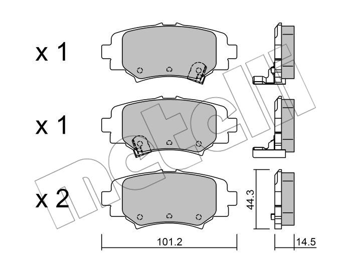 Metelli 2209930 Brake pad set 2209930 2209930 Metelli Brake pad set