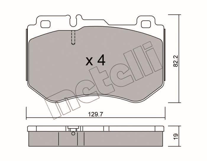 Metelli 2210180 Brake Pad Set, disc brake 2210180