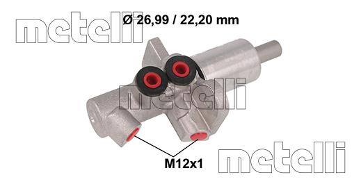 Metelli 050877 Brake Master Cylinder 050877