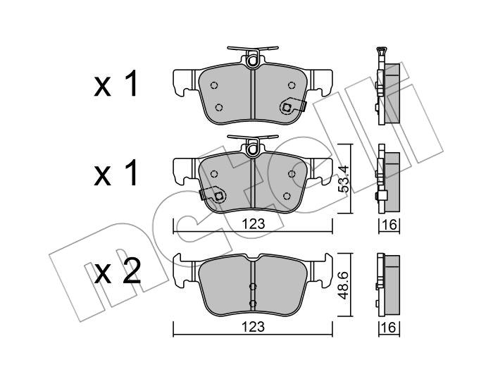 Metelli 2210400 Brake Pad Set, disc brake 2210400