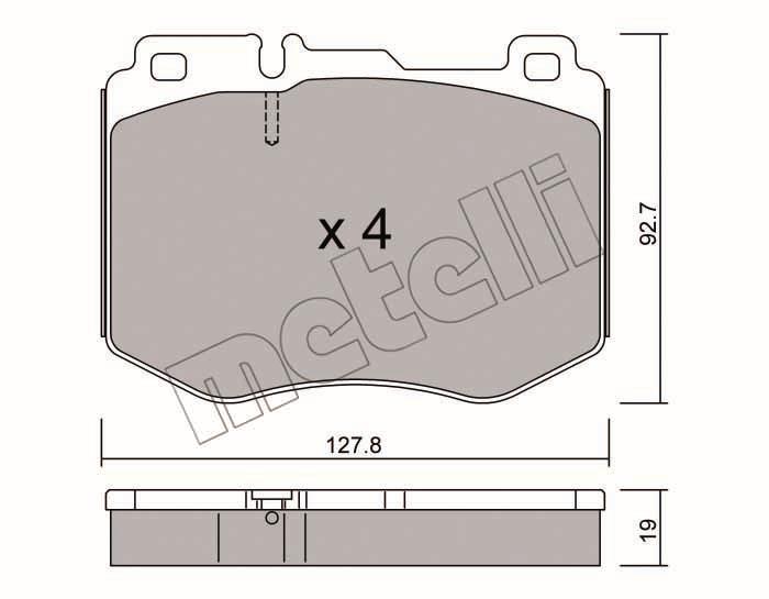 Metelli 2210190 Brake Pad Set, disc brake 2210190