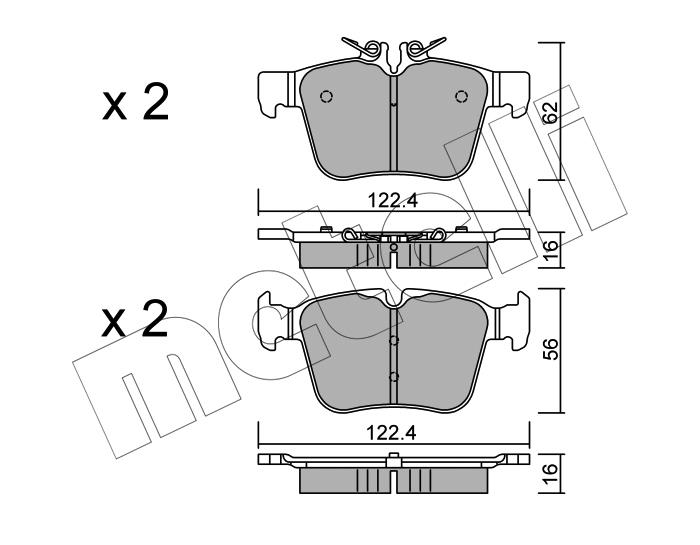 Metelli 2210200 Brake Pad Set, disc brake 2210200