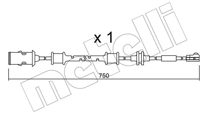 Metelli SU319 Warning contact, brake pad wear SU319