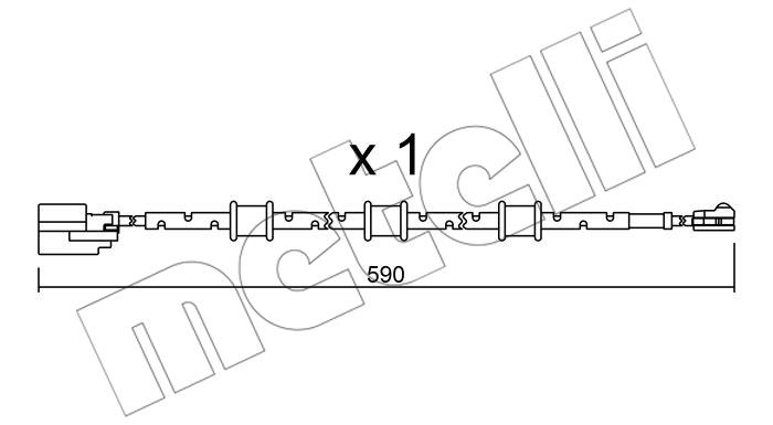 Metelli SU322 Warning contact, brake pad wear SU322