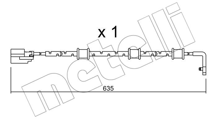 Metelli SU323 Warning contact, brake pad wear SU323