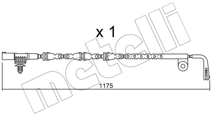 Metelli SU228 Warning contact, brake pad wear SU228