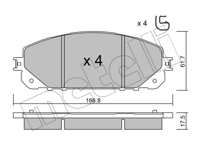 Brake pad set Metelli 2210000