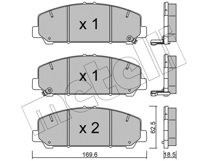 Metelli 22-1046-0 Brake Pad Set, disc brake 2210460