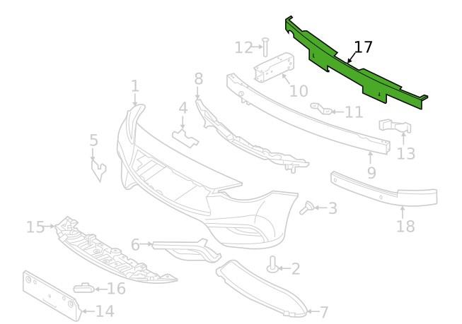 620445DA0A Nissan Bracket front bumper