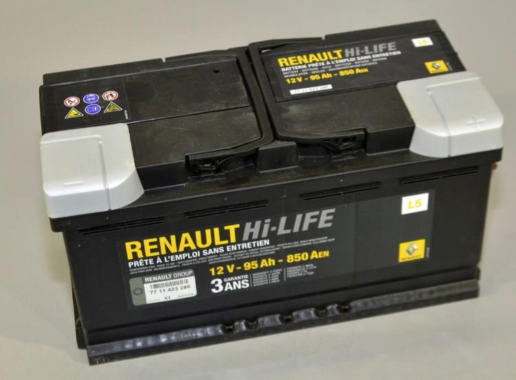 Renault 77 11 423 286 Battery Renault 12V 95AH 850A(EN) R+ 7711423286