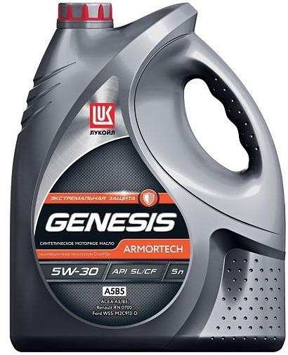 Lukoil 1607015 Engine oil Lukoil Genesis Armortech 5W-30, API SL/CF, ACEA A5/B5, 5L 1607015