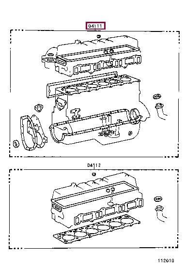 Toyota 04111-61058 Full Gasket Set, engine 0411161058