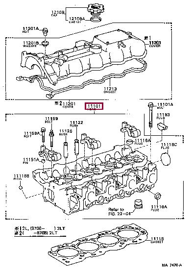 Toyota 11101-54062 Auto part 1110154062