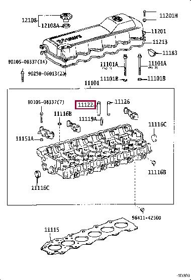 1112217010 Toyota Valve guide