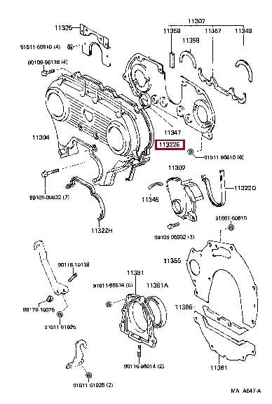 1132965010 Toyota Front engine cover gasket