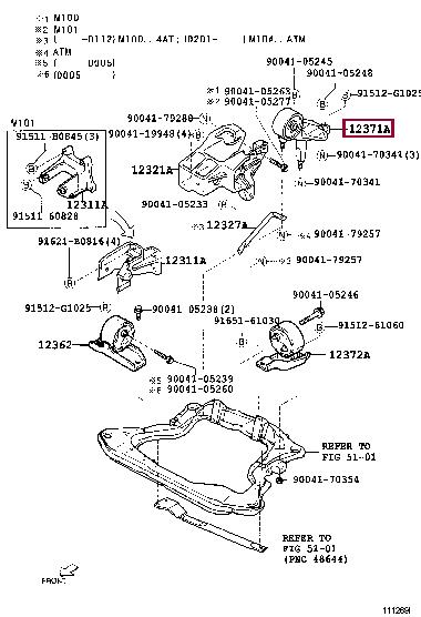 Toyota 12306-97210 Engine mount 1230697210