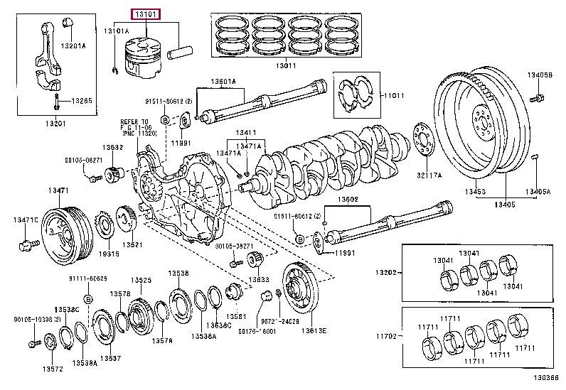 131013002003 Toyota Piston set