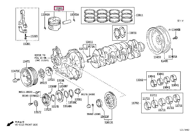 131013018002 Toyota Piston set