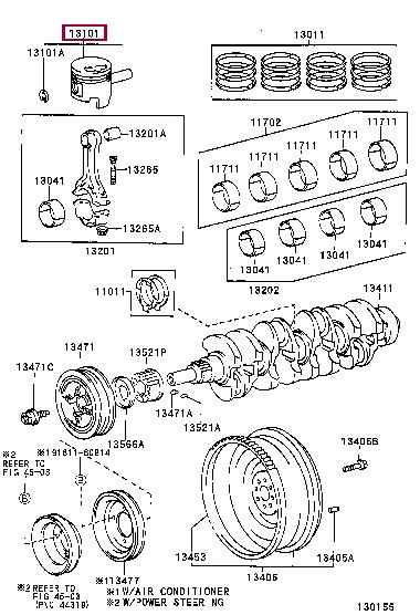 131015414003 Toyota Piston set