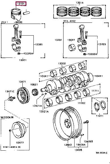 1310173030 Toyota Piston