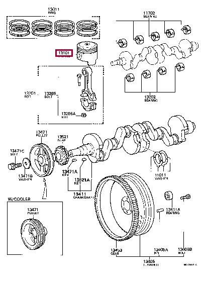 1310188223 Toyota Piston set