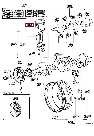 1310226011 Toyota Piston set