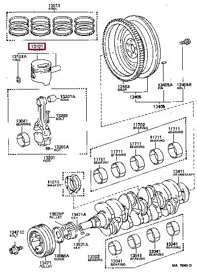 1310354060 Toyota Piston
