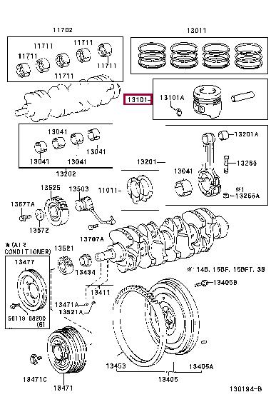 1310358120 Toyota Piston set