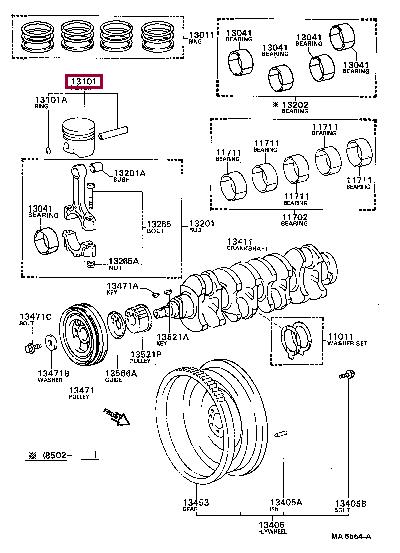 1310364100 Toyota Piston set