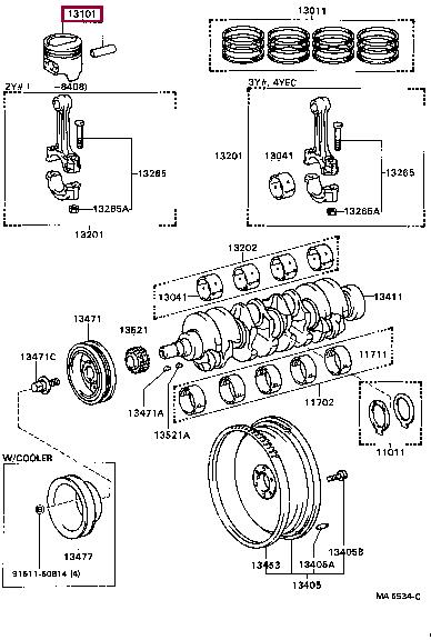 1310373030 Toyota Piston set