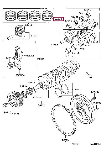 1320402040 Toyota Connecting rod bearing