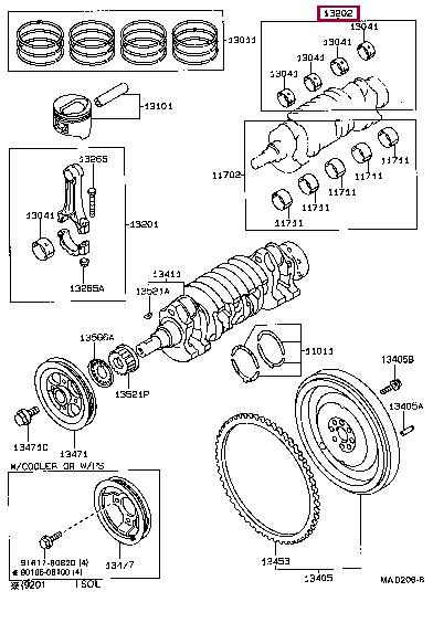 1320411030 Toyota Connecting rod bearing