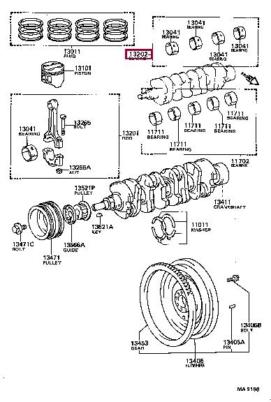 1320416040 Toyota Connecting rod bearing