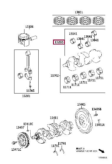 1320421033 Toyota Connecting rod bearing
