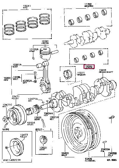 1320435040 Toyota Connecting rod bearing