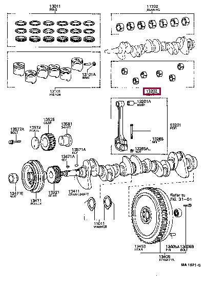 1320447011 Toyota Connecting rod bearing