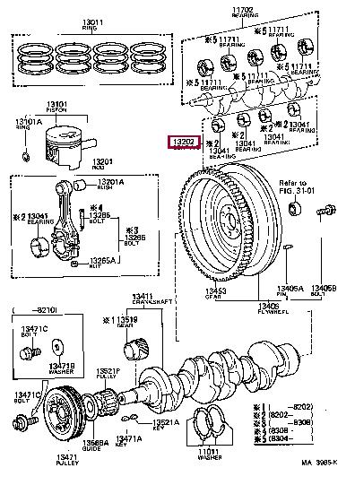 1320454011 Toyota Connecting rod bearing