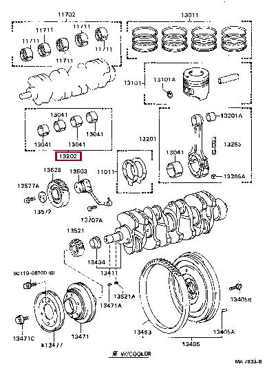 1320458011 Toyota Connecting rod bearing