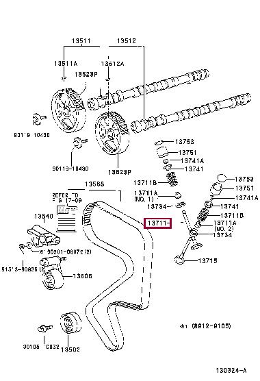 Toyota 13711-88362 Intake valve 1371188362