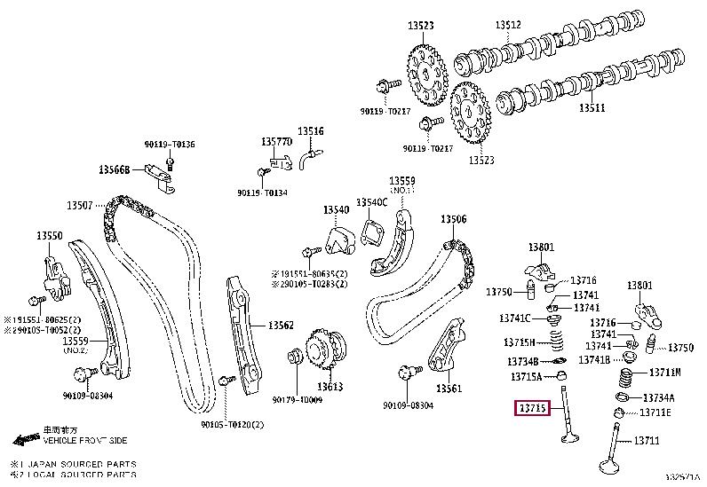 137150E010 Toyota Exhaust valve
