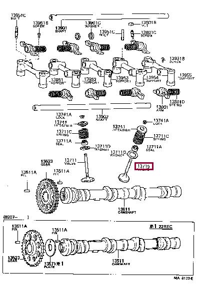 Toyota 13715-35030 Exhaust valve 1371535030