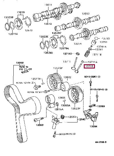 1371562040 Toyota Exhaust valve