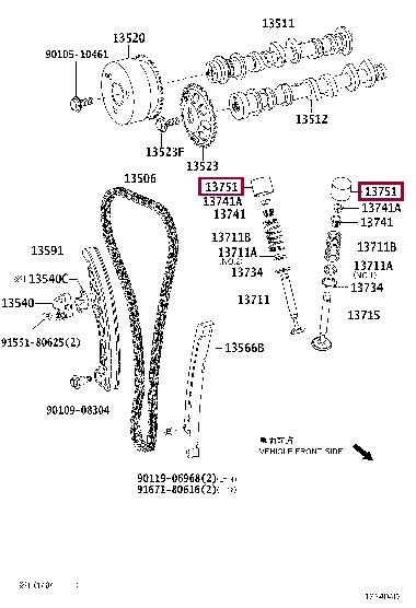 1375123260 Toyota Hydraulic Lifter