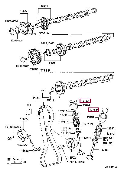 Toyota 13753-16401 Shim-valve 1375316401 1375316401 Toyota Shim-valve
