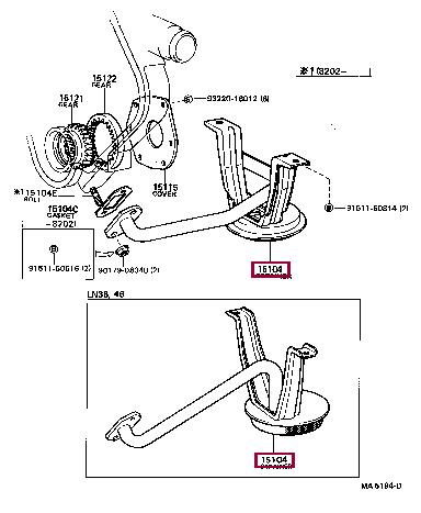 Toyota 15104-54041 Oil receiver 1510454041