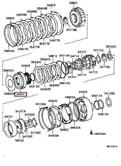 3460230020 Toyota Piston