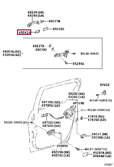 692410K041 Toyota Auto part